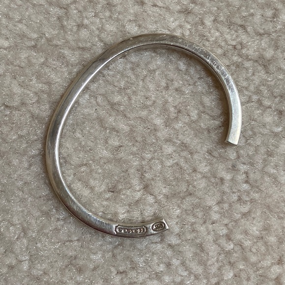Coach Solid Sterling Silver Cuff Bracelet